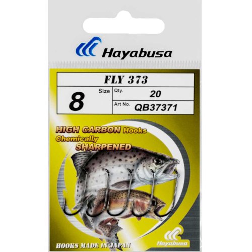 20шт) (Крючки Hayabusa Fly 373 #8 черный никель(20)